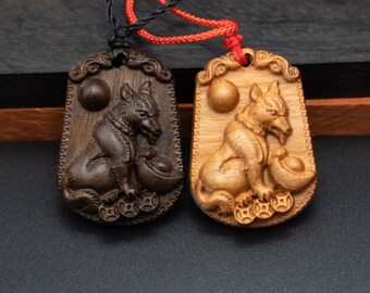 Dog pendant necklace,wood pendant,dog necklace,zodiac dog pendant,year of dog,exotic wood necklace,animal necklace