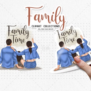 Family clipart, Family illustrations PNG