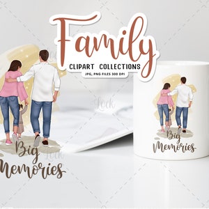 Family clipart, Family illustrations PNG