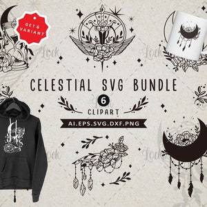 Magic and Celestial SVG Bundle 6 Designs