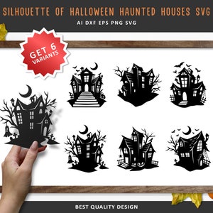 Haunted house SVG, Halloween house SVG