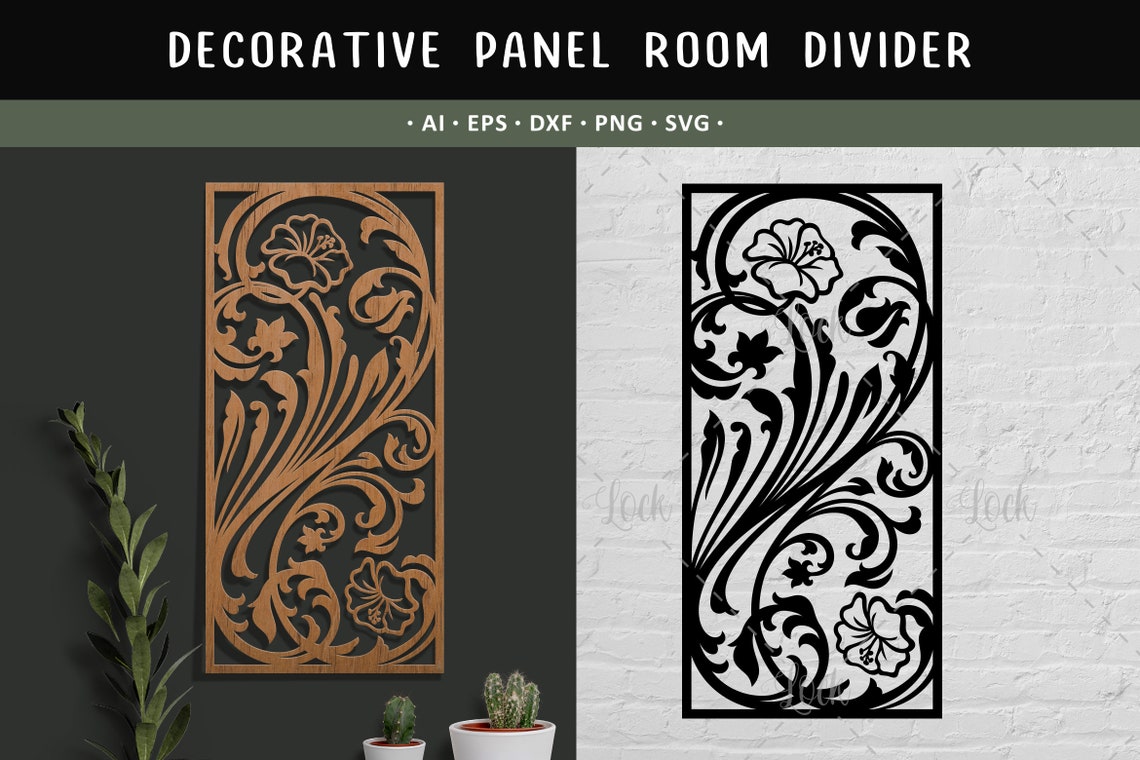 Flower Decorative Panels Room Divider Etsy
