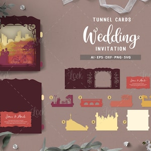 Tunnel Cards Invito di nozze a Seoul Corea