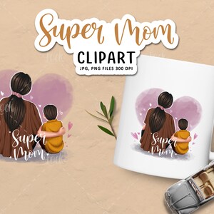 Mother And Children Clipart , Mother illustration PNG