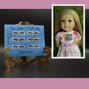 Lashes HALF fits American Girl 18 Doll Removable Makeup Accessories Eyelash Decals fits Our Generation My Life Smart Doll DIY Custom Trendy