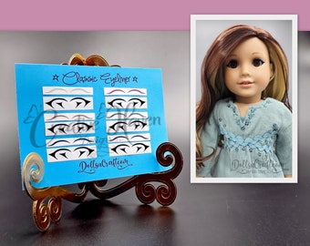CLASSIC Eyeliner fits American Girl 18 Dolls Removable Makeup Accessories Decals fits Our Generation My Life Light Blue Eyeliner Eyeshadow