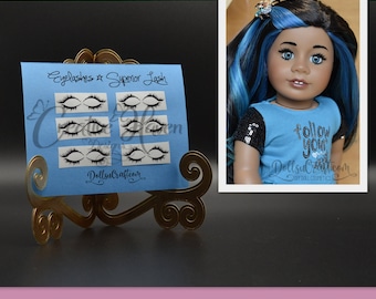 Lashes SUPERIOR fits American Girl 18 Doll Accessories Removable Makeup Eyelash Decals fits Our Generation My Life Smart Doll Custom Trendy