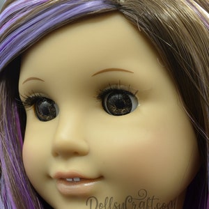 American Girl Doll Julie Custom Doll, Josefina Mold, light Skin, Bold removable glitter eyeliner Custom sparkle wig Sugar Plum Fairy