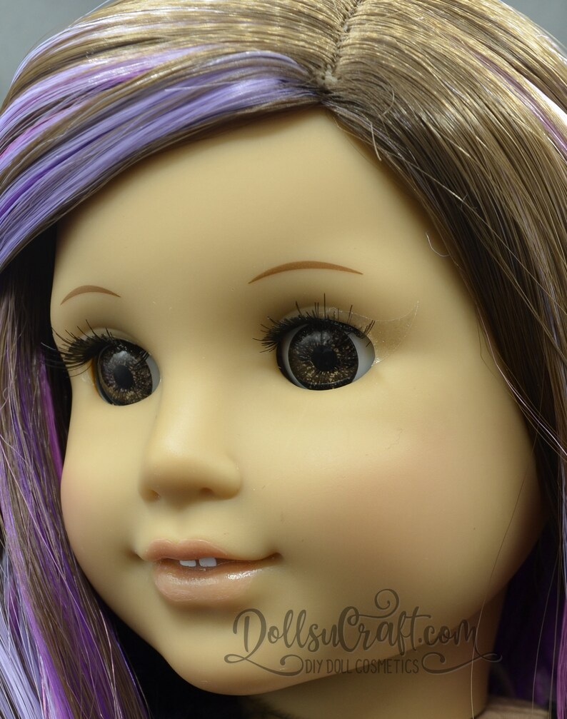 American Girl Doll Julie Custom Doll, Josefina Mold, light Skin, Bold removable glitter eyeliner Custom sparkle wig Sugar Plum Fairy