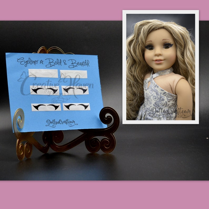 American Girl Removable BOLD Eyeliner Accessories Doll Makeup Sugar Plum Fairy Winter Princess Vinyl Decals Glitter Transparent Dolls DIY