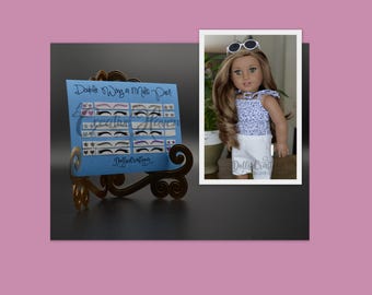 DOUBLE WING Eyeliner fits American Girl 18 Dolls Removable Makeup Accessories Decals fits Our Generation My Life DIY Custom Modern Trendy