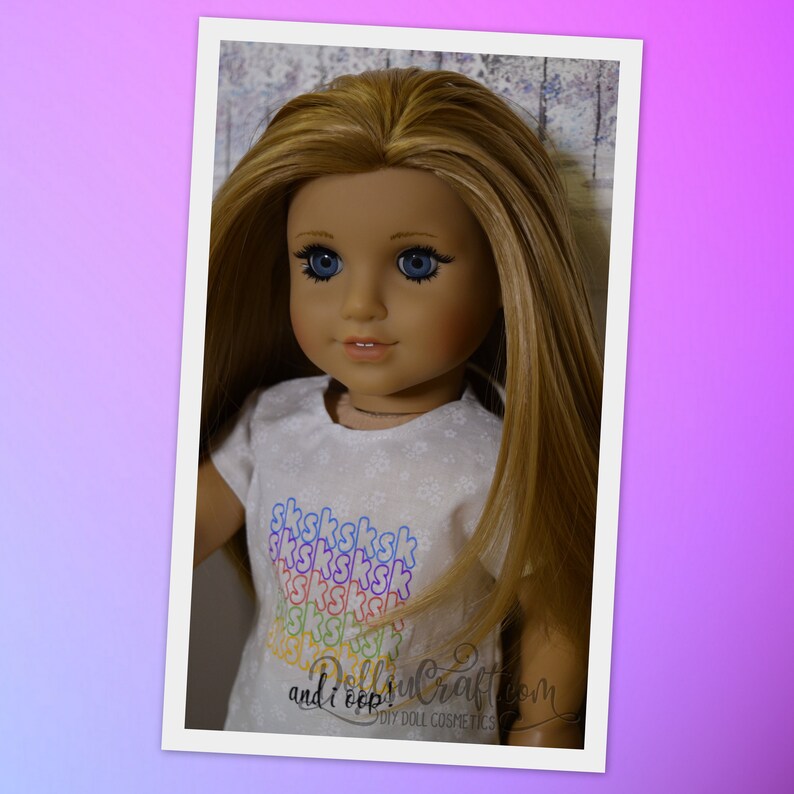 American Girl Doll Iron on Shirt Decals VSCO Girl Modern Etsy