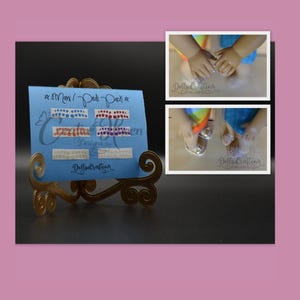 Calcomanías para uñas que se adaptan a muñecas American Girl, accesorios de maquillaje extraíbles MATE, calcomanías de manicura y pedicura, pegatinas de vinilo para uñas para muñecas, personalizadas temporales imagen 1