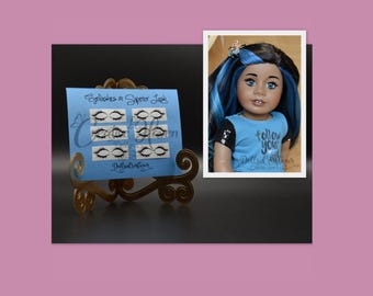 Pestañas SUPERIOR compatibles con muñecas American Girl de 18 pulgadas. Accesorios de maquillaje removibles para pestañas. También compatibles con muñecas Our Generation My Life Smart Doll. Personalizadas y modernas.