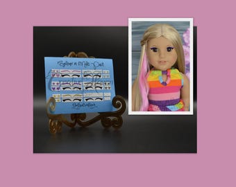 REGULAR WING Eyeliner fits American Girl 18 Dolls Removable Makeup Accessories Decals fits Our Generation My Life DIY Custom Modern Trendy