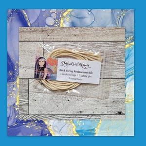 NECK String Cord Replacement Kit repairs dolls like American Girl Doll DIY w/Instructions Custom Parts Fix 18 inch doll Zip Tie replacement