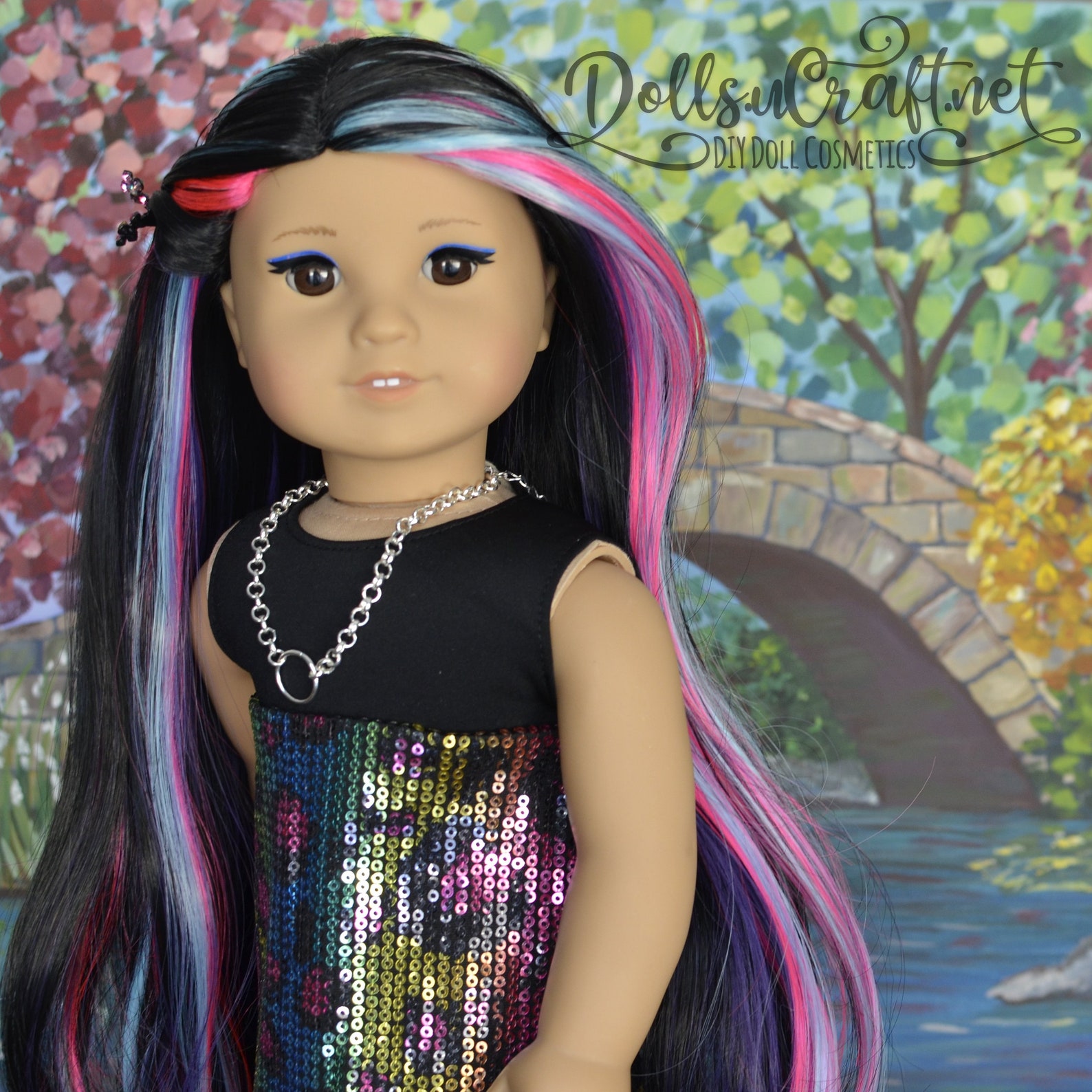 American Girl Doll Makeup Decals Eyeliner Removable Vinyl Etsy