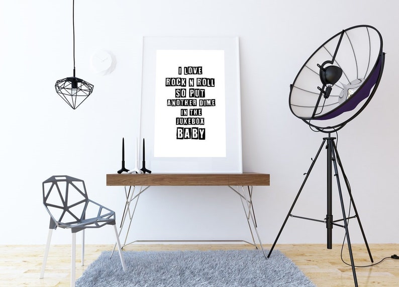 Baby Doll Rock n Roll Inspirational Quote Poster Art Print A3 A4 A5 A6 Gift Wall