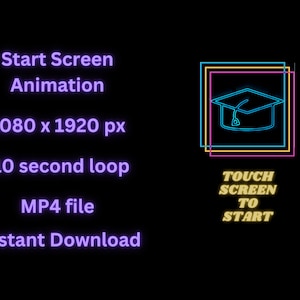 Touch Screen to Start Mirror Booth Animation- Graduation