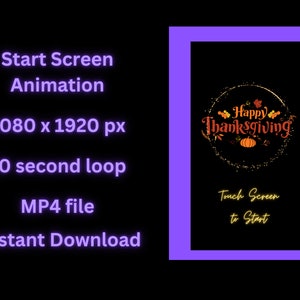 Thanksgiving Mirror Booth Start Screen Animation