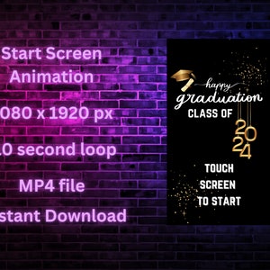 Mirror Booth Touch Screen to Start Animation- Graduation
