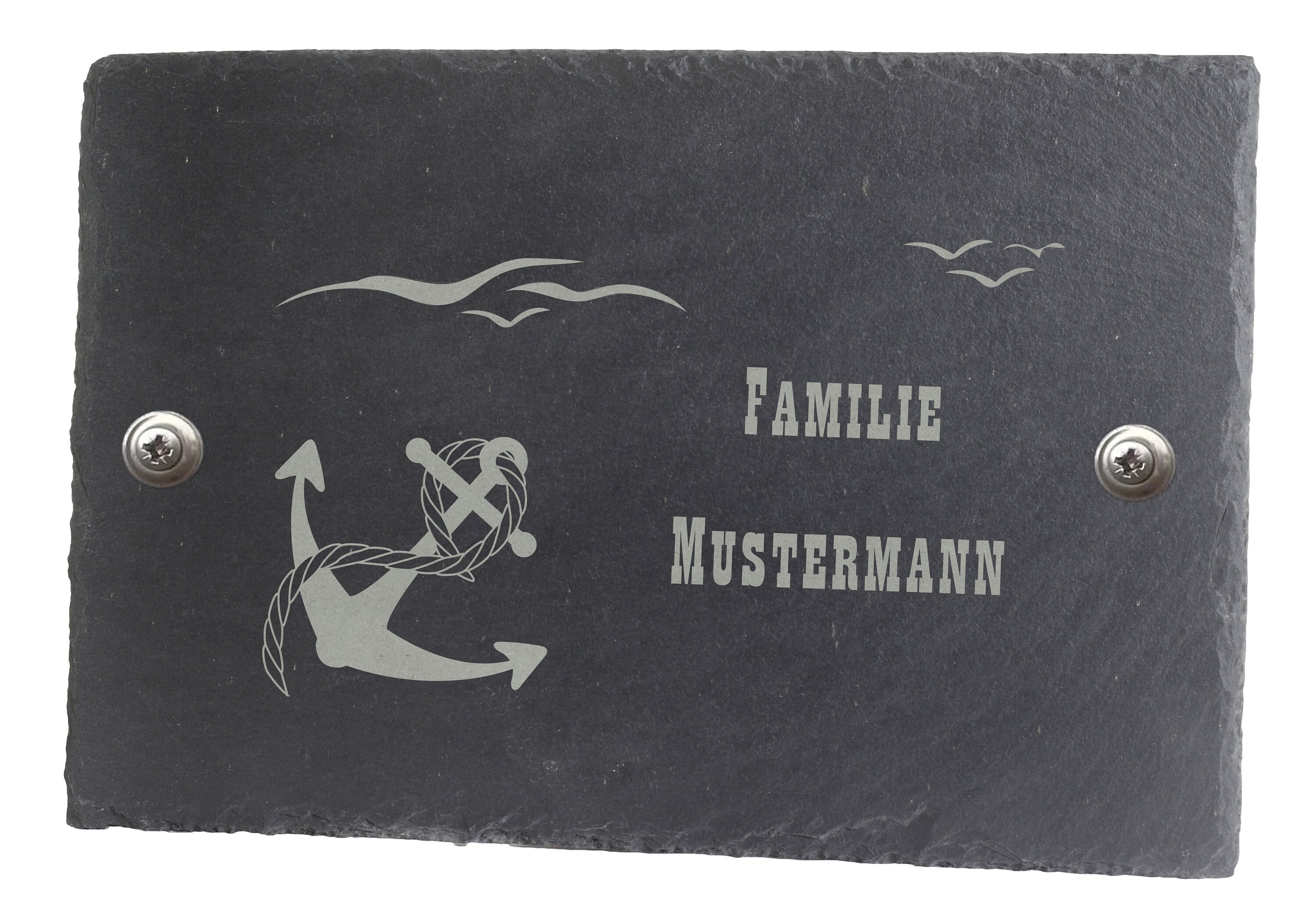 Türschild Namensschild aus Stein Natur Schiefer BK | Etsy