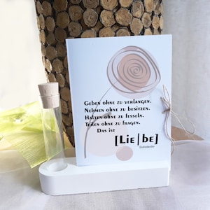 Geschenk Karte Liebe Definition einzeln od. mit Kartenhalter | Geschenk zum Muttertag | Oma Geschenk | Geburtstag Familie | Grußkarte Liebe