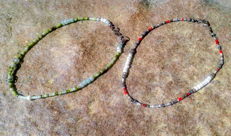 Rockery Beaded Ankle Bracelet