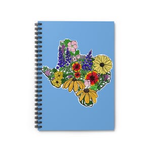 Texas Wildflowers Spiral Journal - Ruled Line