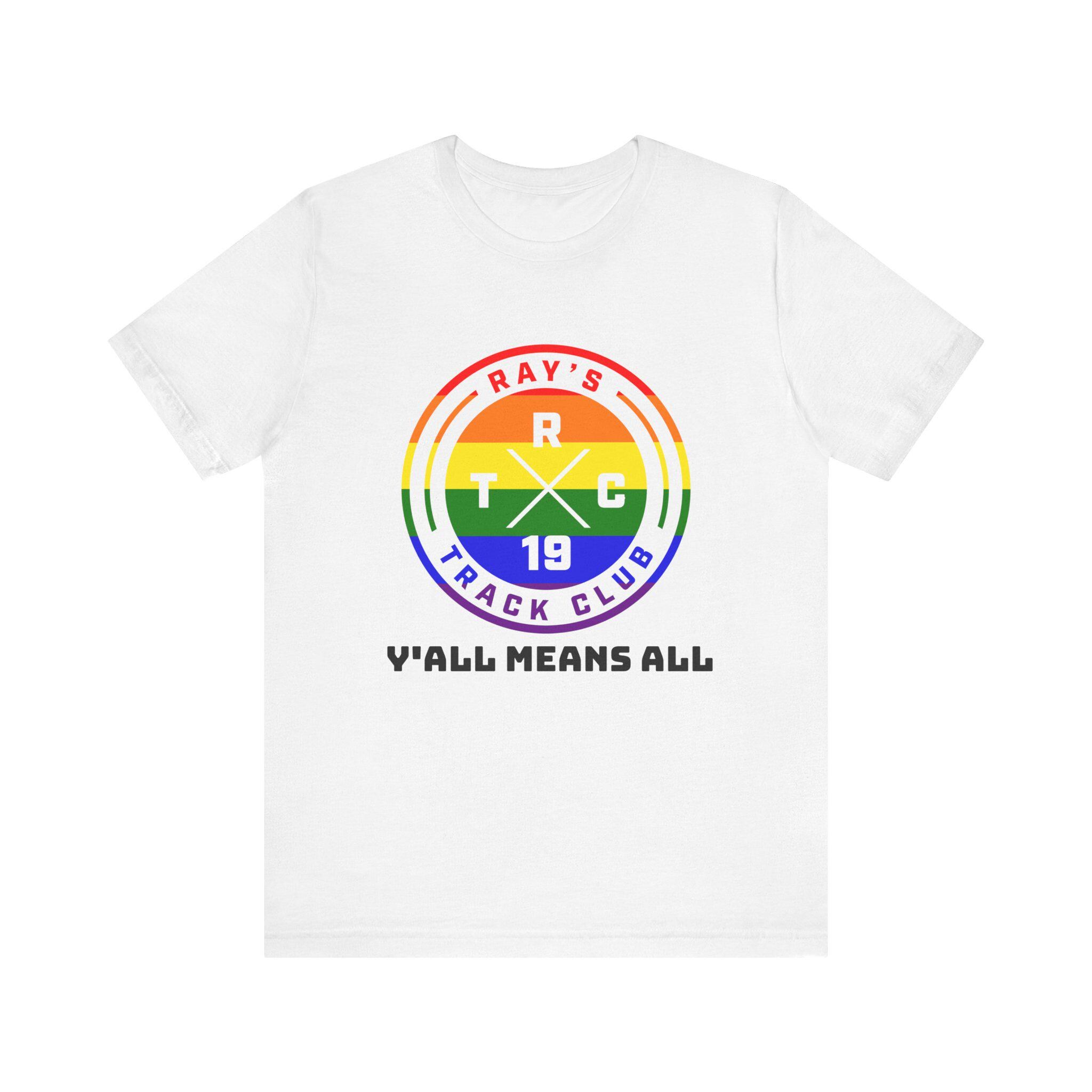 Pride Track Club Tee - Celebrate LGBTQ+ Community, Wearable Art, Unisex Shirt, Perfect for Track Events, LGBTQ+ Pride Parade, Gifts