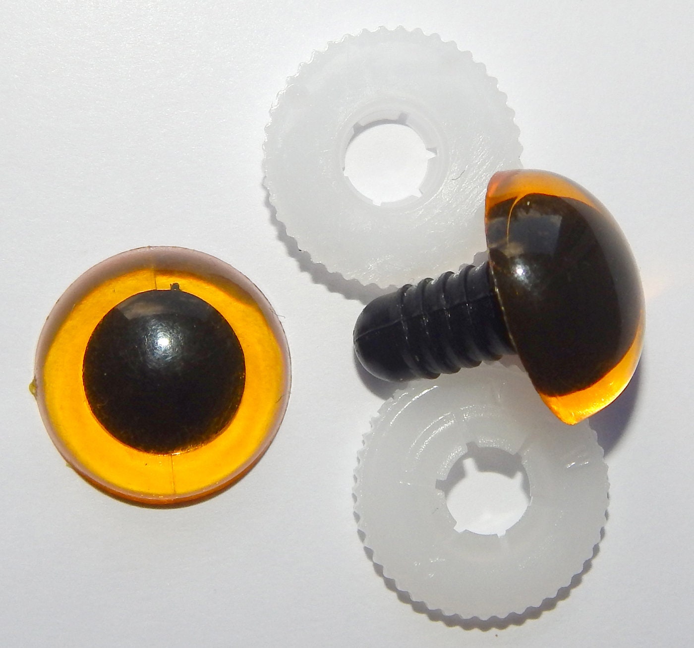 Según en 71-3 seguridad ojos 9 par de miel-amarillo con pupila 10 mm plástico 