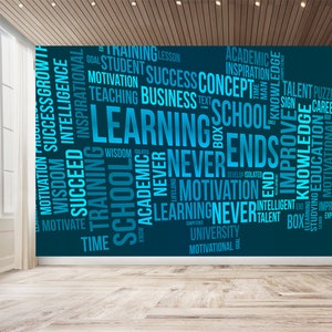 Carta da parati motivazionale Successo e palestra Peel and Stick Arte murale Carta da parati Motivazione Arte murale Decorazione casa