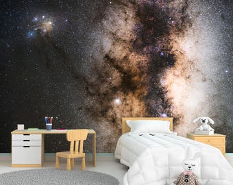 Deep Space Nebula Wallpaper, Milky Way Peel and Stick Wall Mural