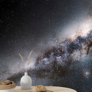 Nachthimmel Print Kosmische Galaxie Tapete Weltraumnebel Milchstraße WandbildDeep Space Sterne Schälen und Stick Wandkunst Dekor Home Selbstklebend