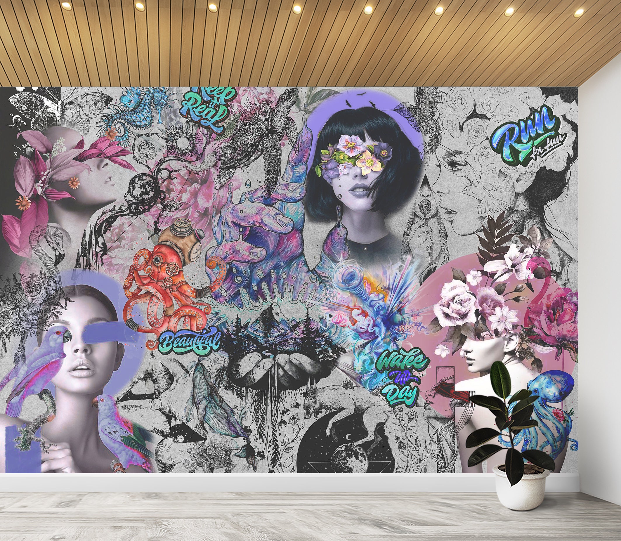 Graffiti Color Rosa Fondo De Pantalla De Graffiti Rosa Para Escritorio Mural De Pared Con