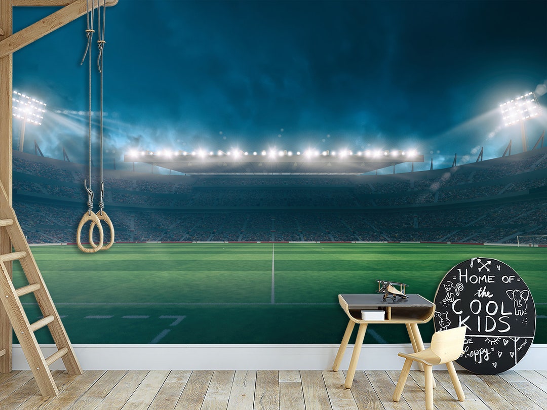 Football Soccer Field Sport Wall Art Mural & Wallpaper Modern Football