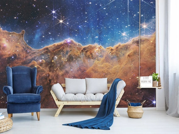 Carina Nebula Space Wallpaper & Wall Art Mural Stars Galaxy - Etsy