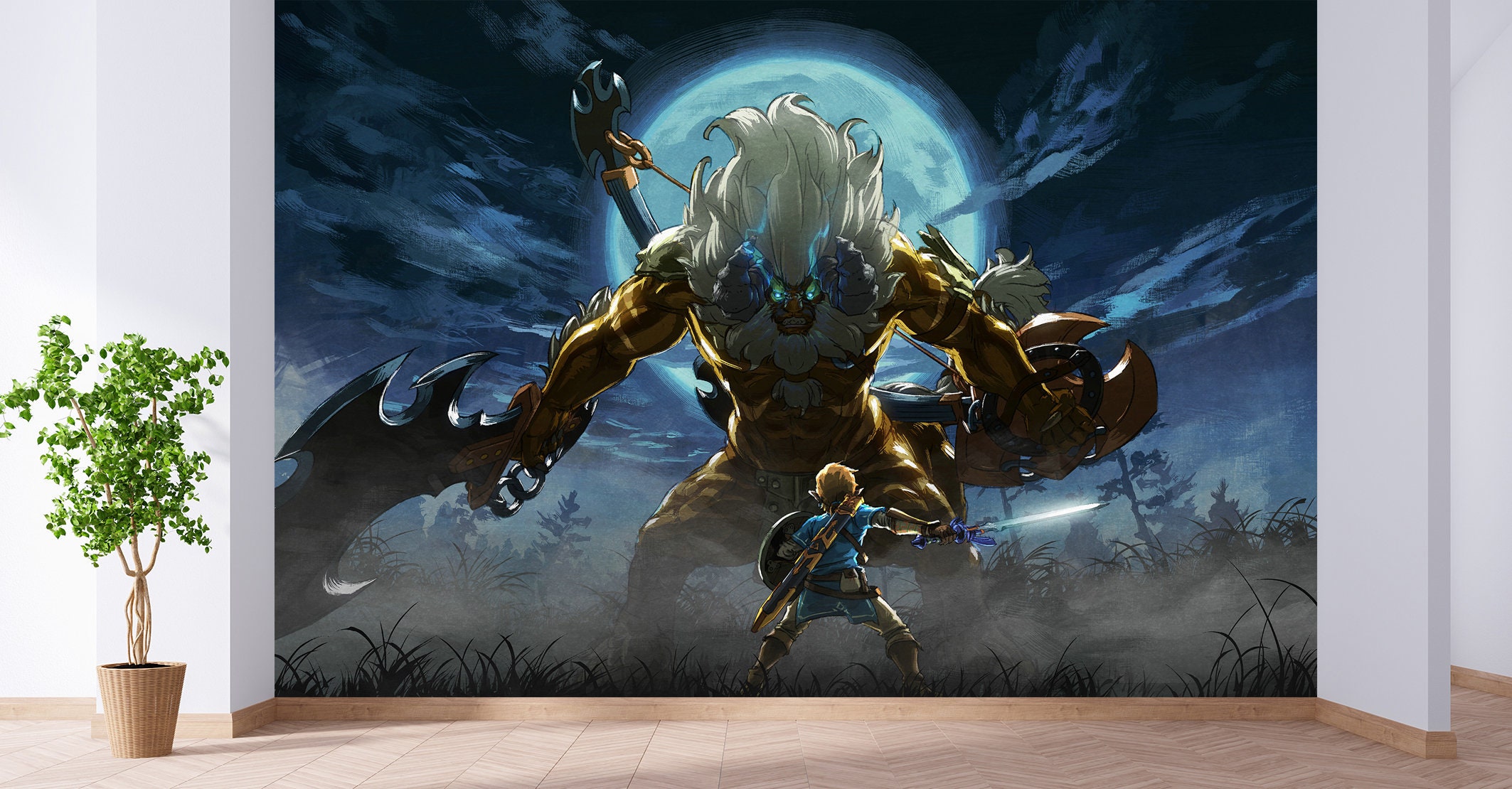Mural wallpaper The Legend of Zelda wall art Link Video games Etsy