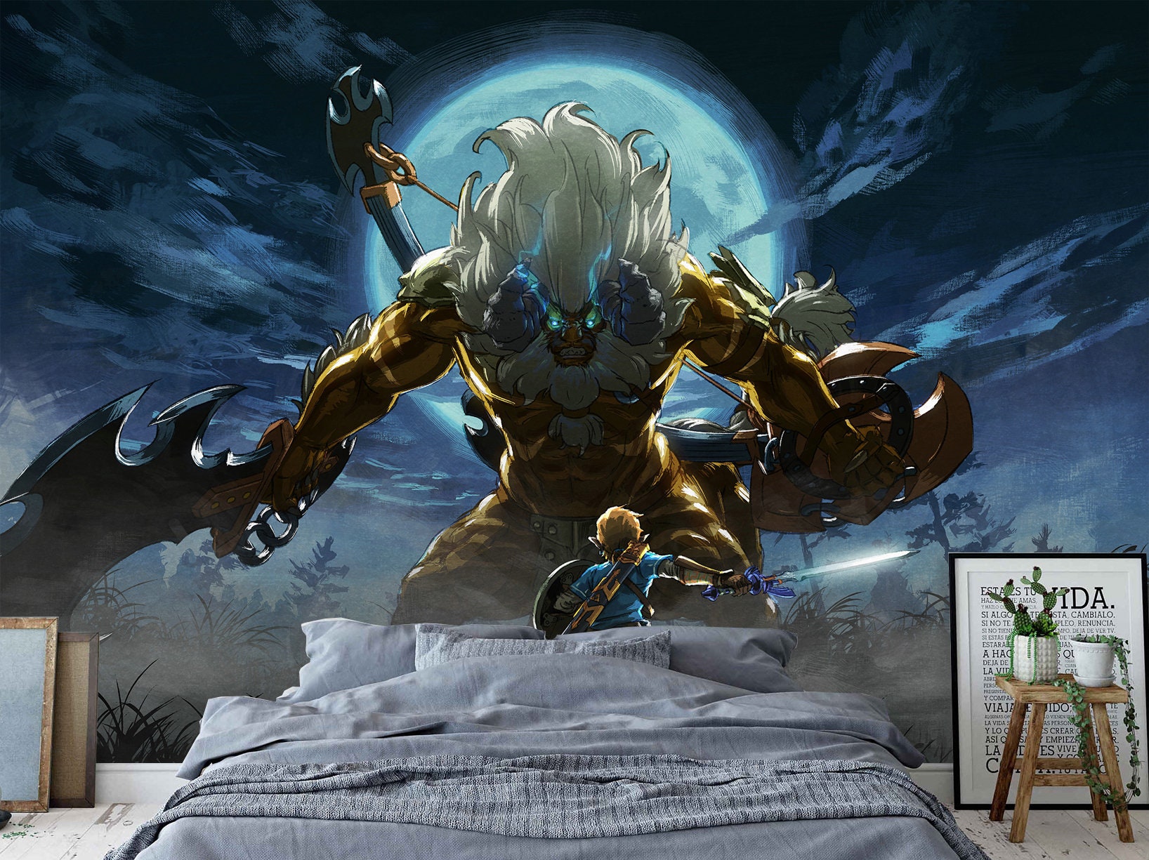 Mural Wallpaper the Legend of Zelda Wall Art Link Video Games Etsy UK