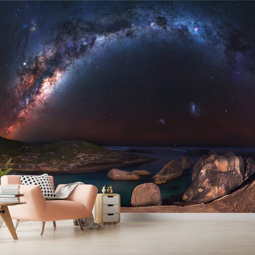 Space Wallpaper Peel and Stick Space & Wall Mural for Living Etsy