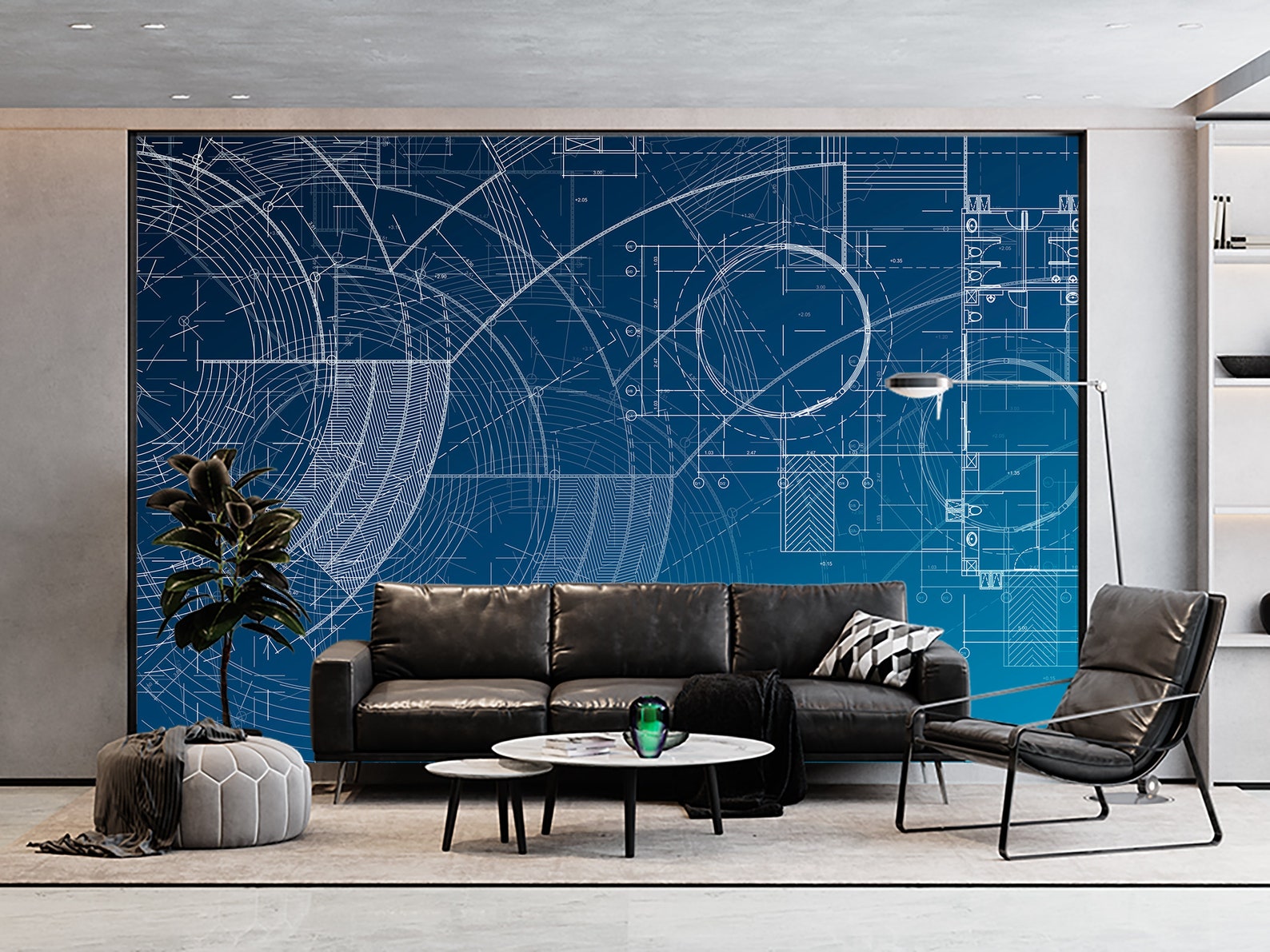 Vibrant On An Architect's Blueprint 1 Inch View Concept Vibrant On An Architect's Blueprint 1 Inch View Concept