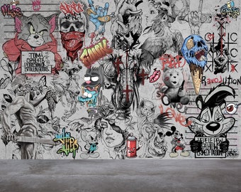 グラフィティ 漫画壁紙 アーバンストリートアート モダン