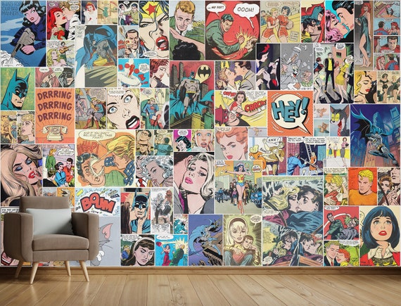 Creative Vintage Wallpaper, Newspaper Strips Self-adhesive, Removable, Peel  & Stick Wall Mural, Wall Decor 