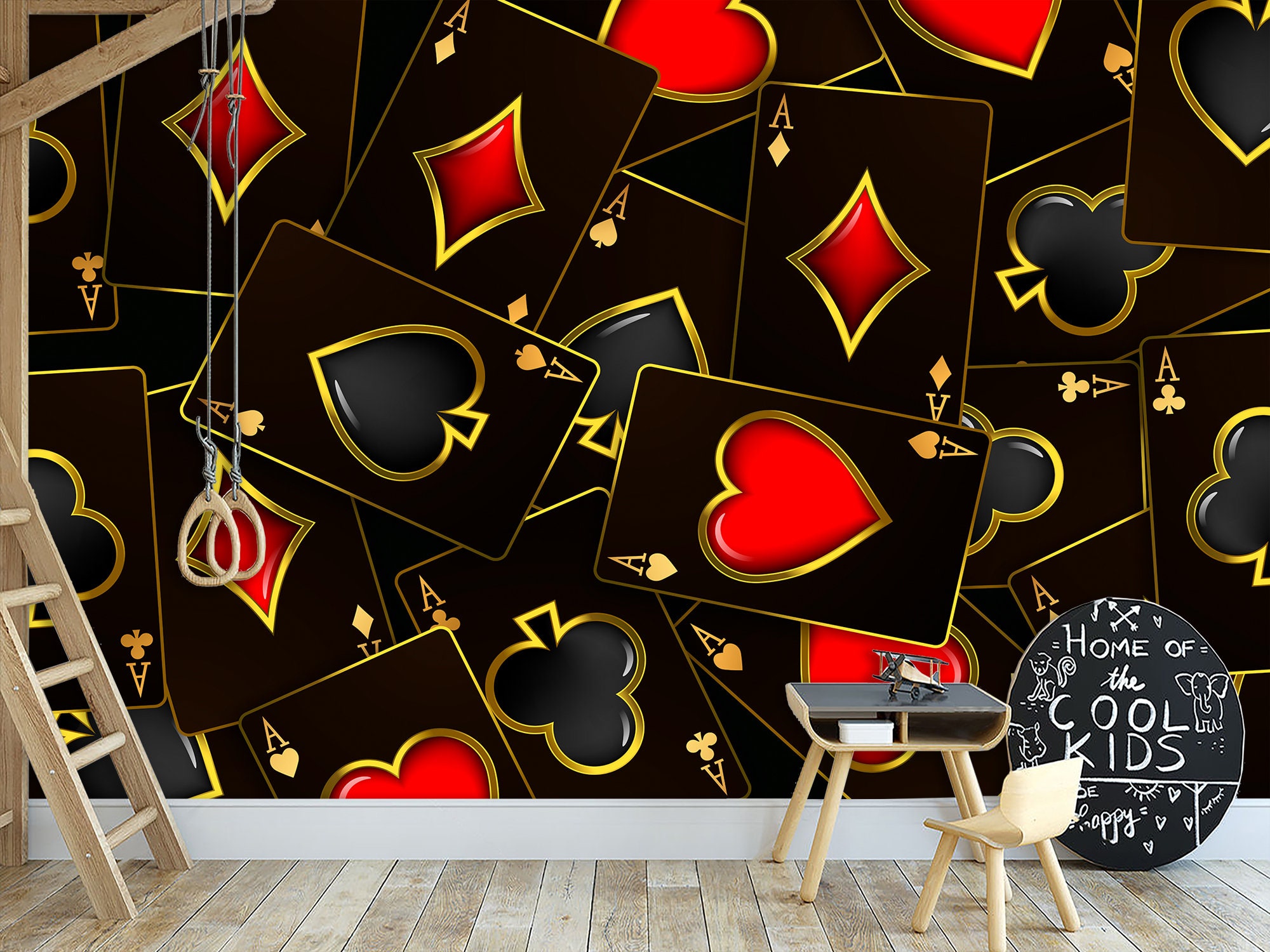 Poker Chips Wall Decal Art Sticker Vinyl Home Decor Girls Boys 