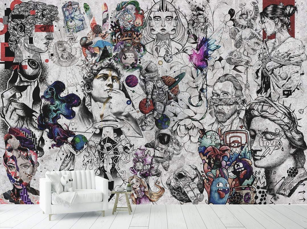 Graffiti Wallpaper & Urban Style Wall Art Mural Modern Streat Art