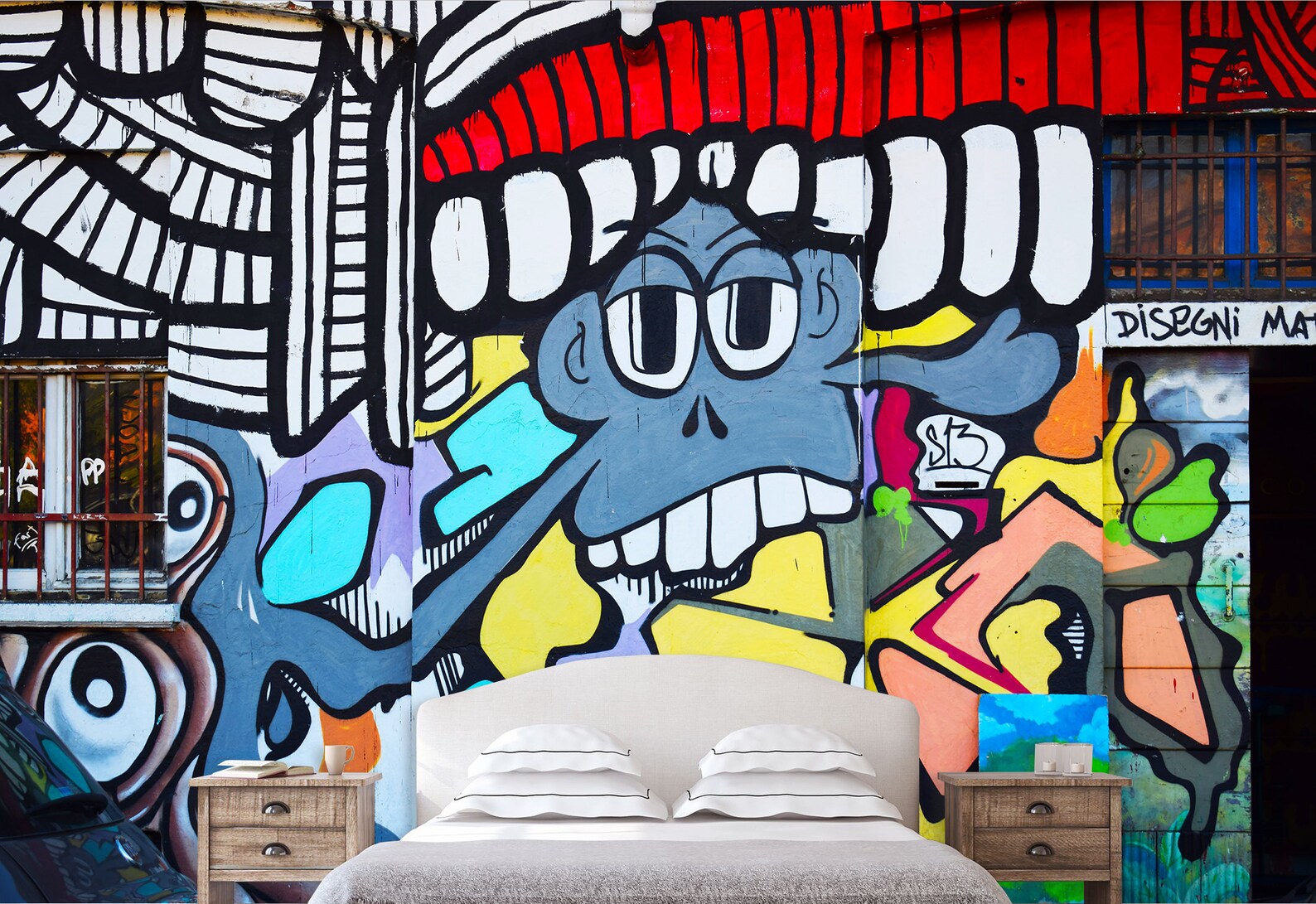 Wallpaper Graffiti Mural Street Art Abstract Graffiti Mural Etsy