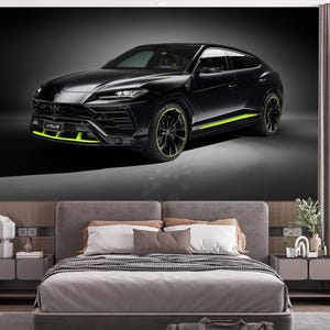 Lamborghini Wall Mural Carta da parati aziendale Carta da parati per ragazzi adolescenti Auto da parete Idea regalo Carta da parati autoadesiva staccabile e adesiva per ufficio Auto sportive