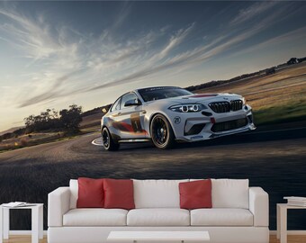 Mural BMW Supercar Papel de Parede Impressão BMW e Carros Esportivos Mural de Parede Arte de parede BMW Impressão de automóvel Foto de carro esportivo Mural de arte Decoração de parede para casa