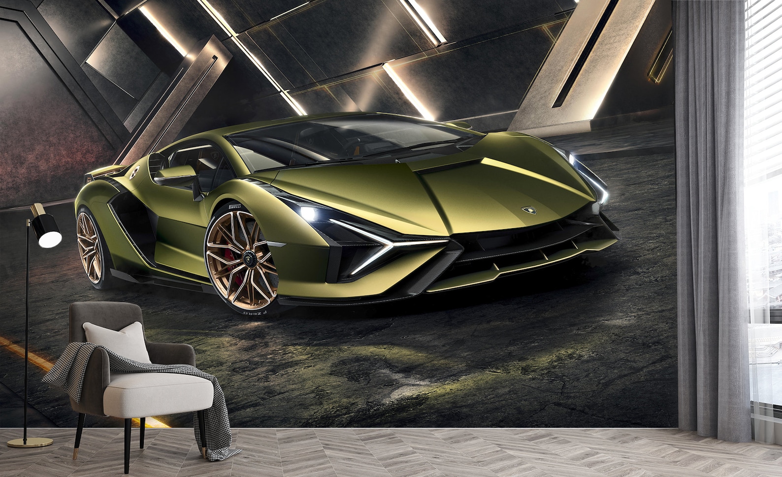 Mural Lamborghini Wall Art Sport Cars Wallpaper Lamborghini - Etsy