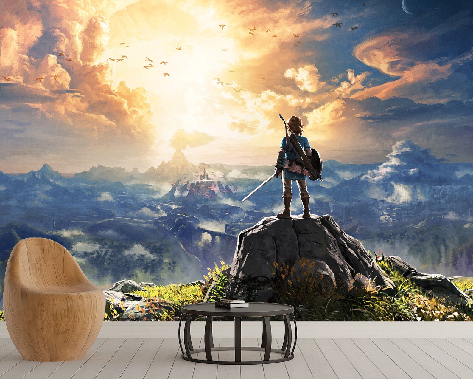Mural wall art Zelda Gaming art wallpaper Peel and stick vinyl | Etsy